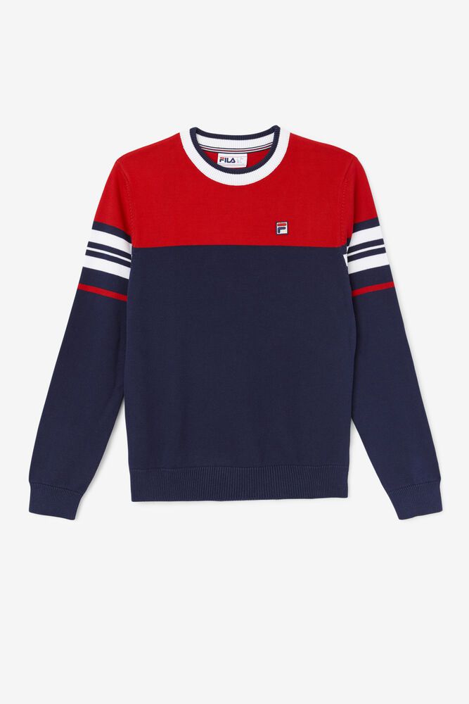 Fila Sweatshirt Herre Mørkeblå/Rød Everly Trøjer ZTB-245068